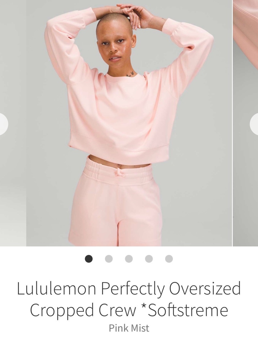 NWT lululemon Softstreme Perfectly Oversized Cropped Crew